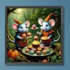 Diamond Painting -DIY Round Drill Forest Mouse Tea Party