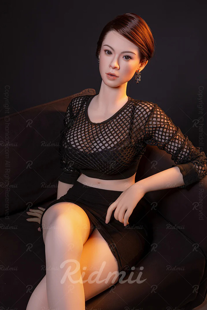 Ridmii 158cm Big Breasts Realistic Black Lingerie Sex Doll Aidra
