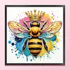 Bee Glass Bead Partial 11CT DIY Stamped Cross Stitch Kits for Beginners Adults Home Decor Cross Stitch Art and Crafts Kits 14.04x14.04in