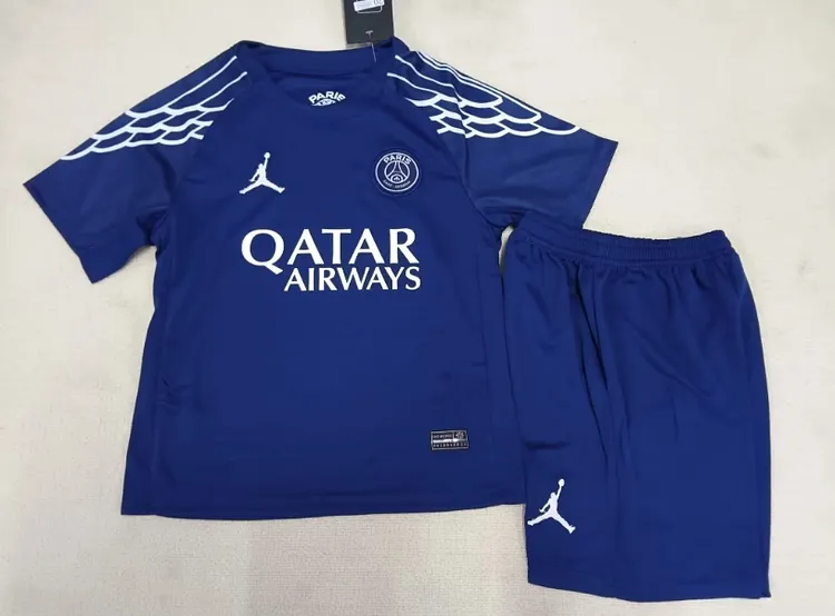 24-25 season Paris three away children's clothing