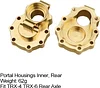 AMK Brass Steering Knuckles Portal Housings Upgrade Weight Parts for TRX4 1/10 RC Crawler, Replacement of Plastic（6pcs,198g）