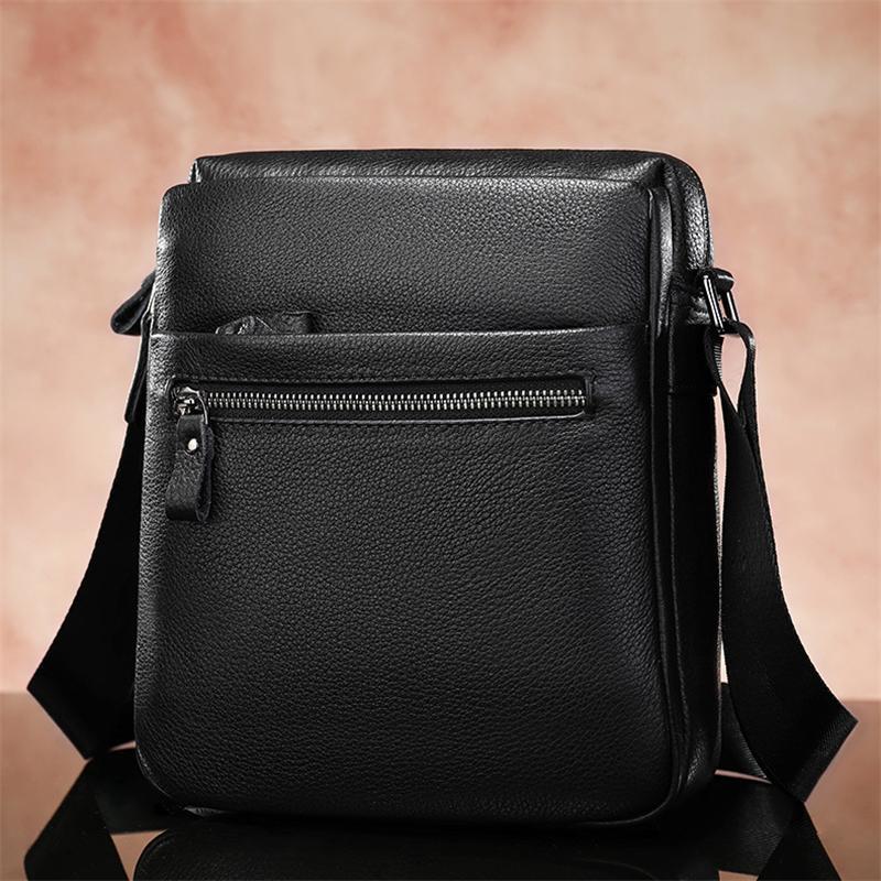 Mens Casual Business Black Messenger Bag With Large Capacity