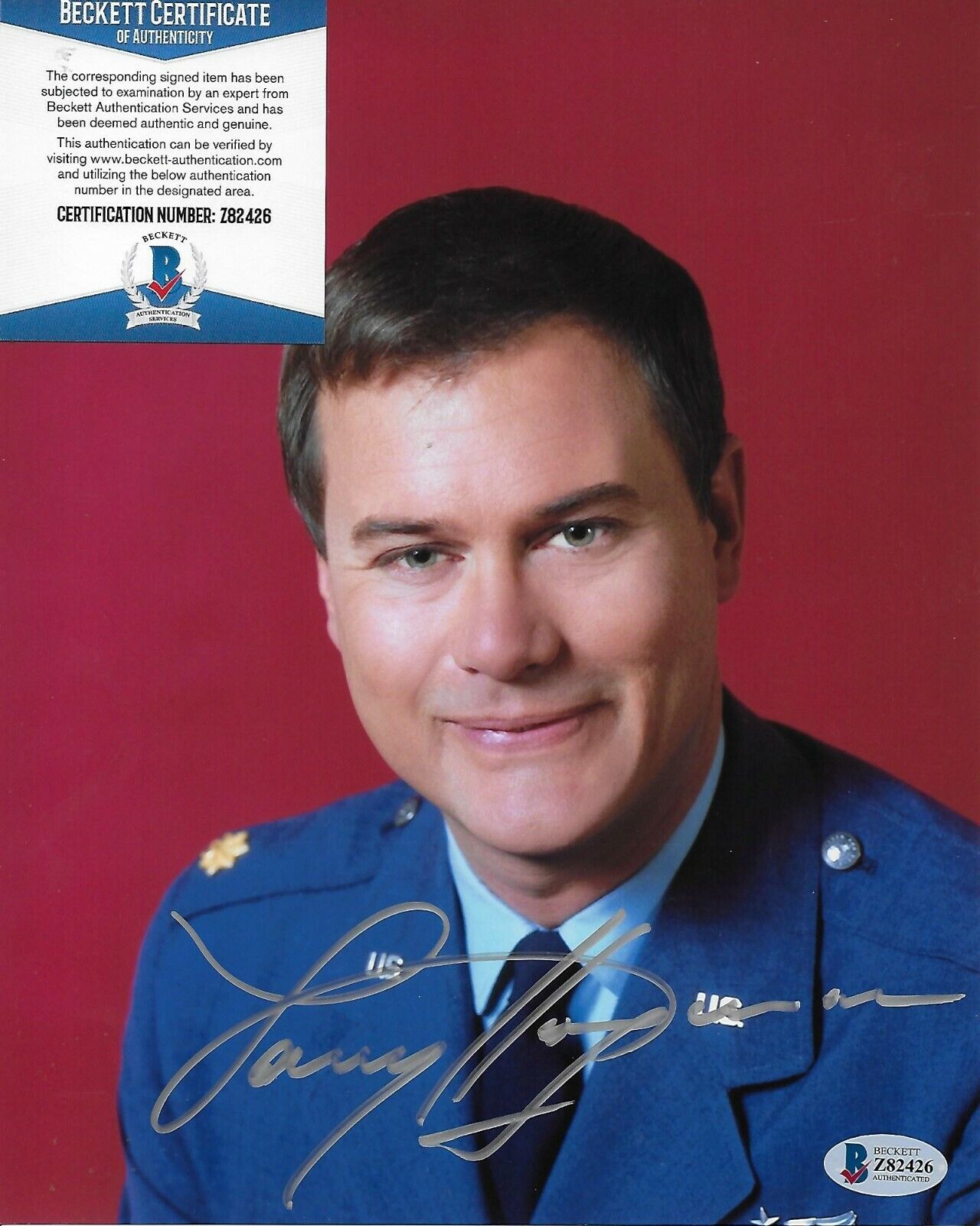 Larry Hagman I Dream of Jeannie Original Autographed 8X10 Photo Poster painting w/Beckett COA