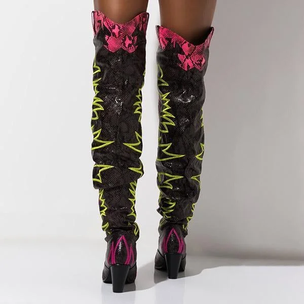 Western Over The Knee Boots