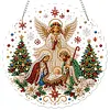 Praying Angels DIY Diamond Painting Pendant Double Sided Gem Beads 25cm