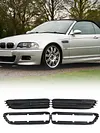 Black 1 Pair Side Grill Grille Fender Vents Replacement for BMW E46 M3 2001-2006