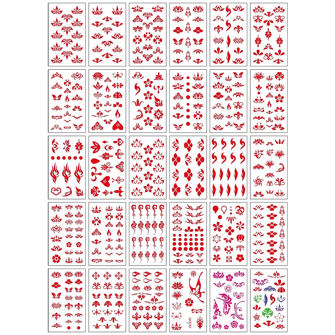 3D personality children young men and women fashion flowers simple text love arm neck wrist waterproof temporary tattoo stickers