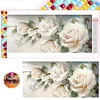 (95*50cm)White Rose - Full Square Drill Diamond Painting