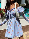Sexy Solid Color Bandage Backless One-Shoulder Mini Dress