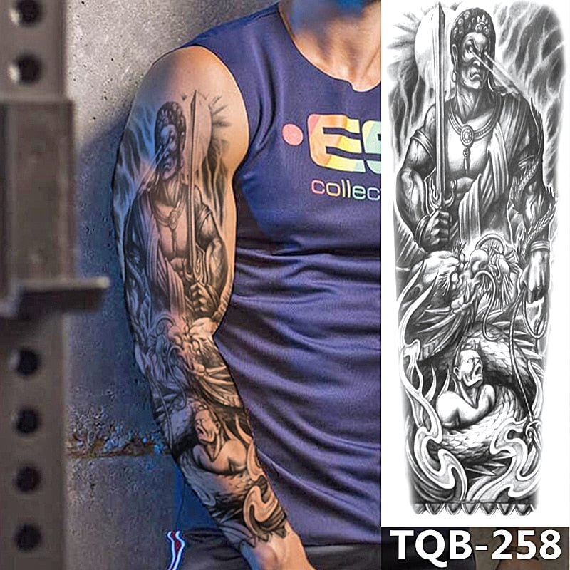 Large Temporary Tattoos Full Arm Tattoo Sleeves for Men Women
