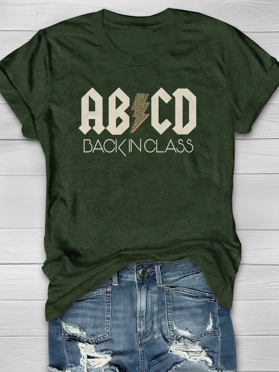 ABCD Back In Class Print Short Sleeve T-shirt