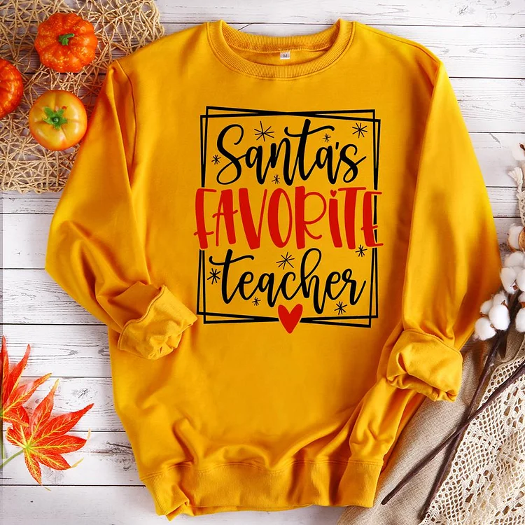 Santa’s favorite teacher sweatshirt-608604-Annaletters