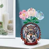 2026 Calendar DIY Diamond Art Kit Indian Wolf Wooden Diamond Painting Calendar
