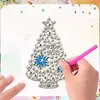 10PCS DIY Pearl Diamond Painting Christmas Fridge Magnets, Sparkling Rhinestone Refrigerator Magnet Craft Kit for Home Decor & Gifts