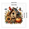 Red Bird Pumpkin Cottage-11CT Stamped Cross Stitch 40*40cm/15.75*15.75in tapestrymarket
