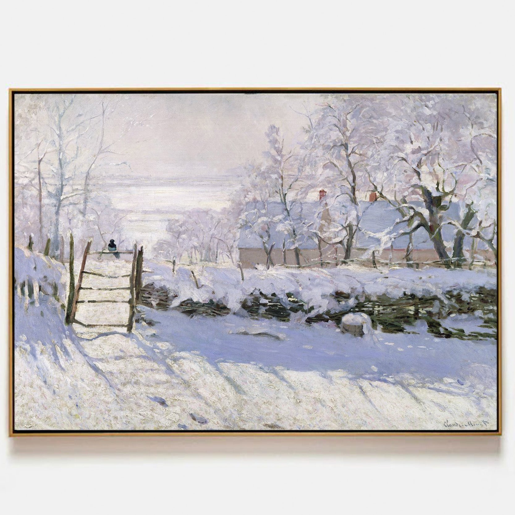 Arabelart The Magpie by Claude Monet - Famous Art Reproduction