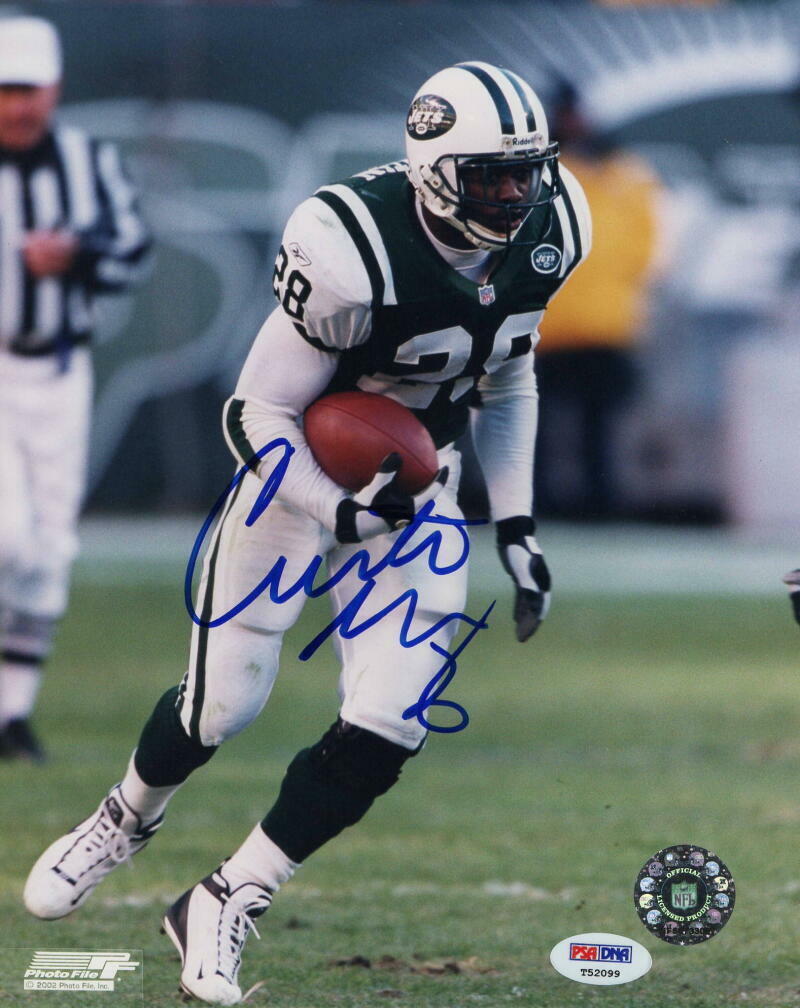 CURTIS MARTIN SIGNED AUTOGRAPH 8x10 Photo Poster painting - NEW YORK JETS STAR, NFL HOF RARE PSA