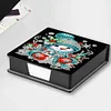 Diamond Painting Snowman Leather Notecard Box Gem Art Sticky Note Holder