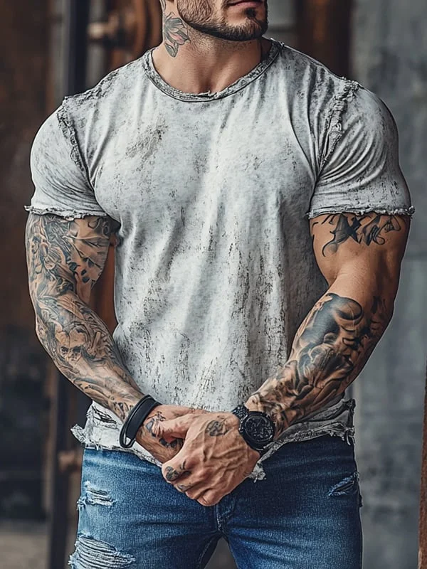 Men's Casual Vintage Short Sleeve T-Shirt 