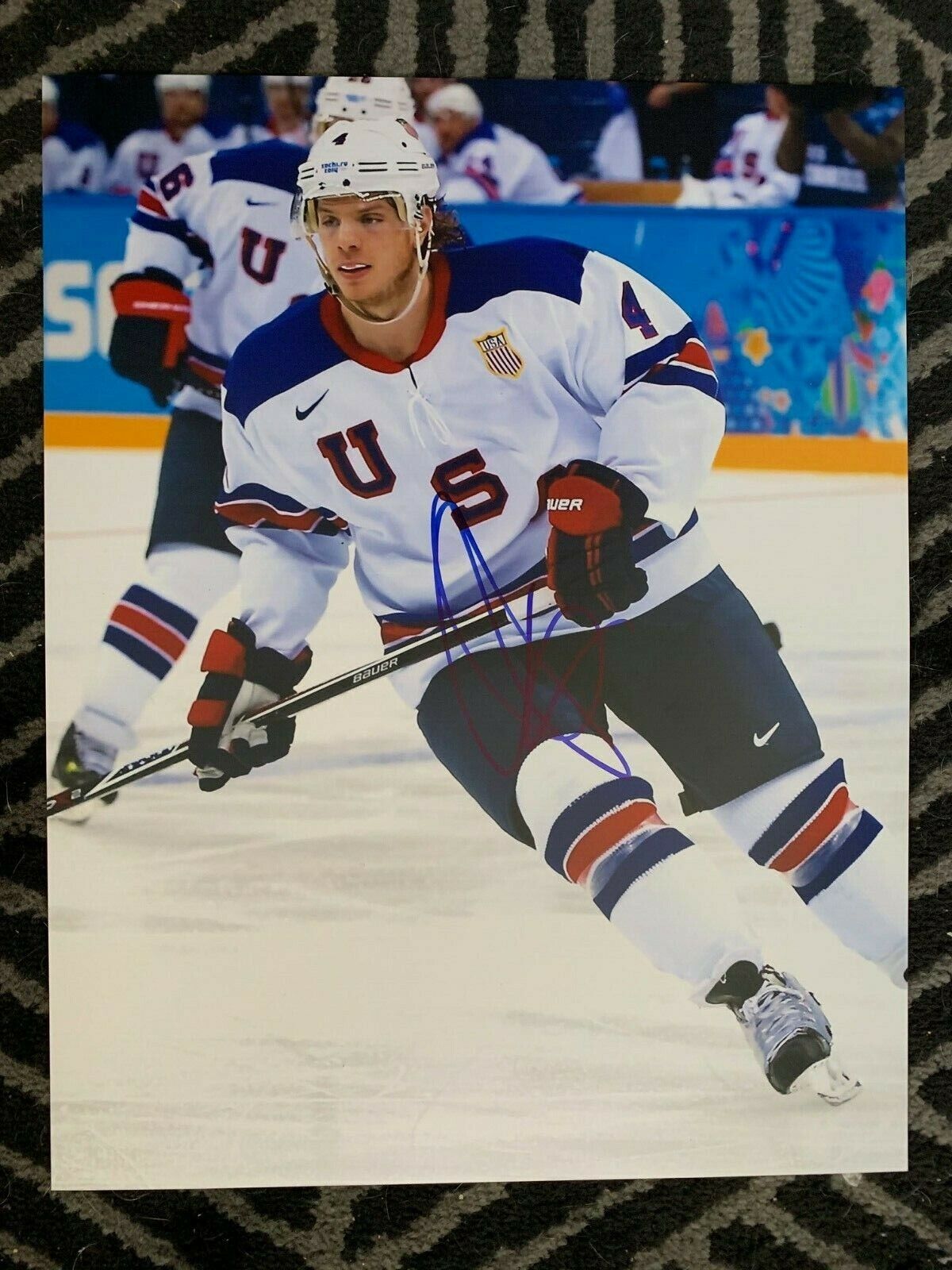 Team USA John Carlson Signed Autographed 11x14 Photo Poster painting COA #1