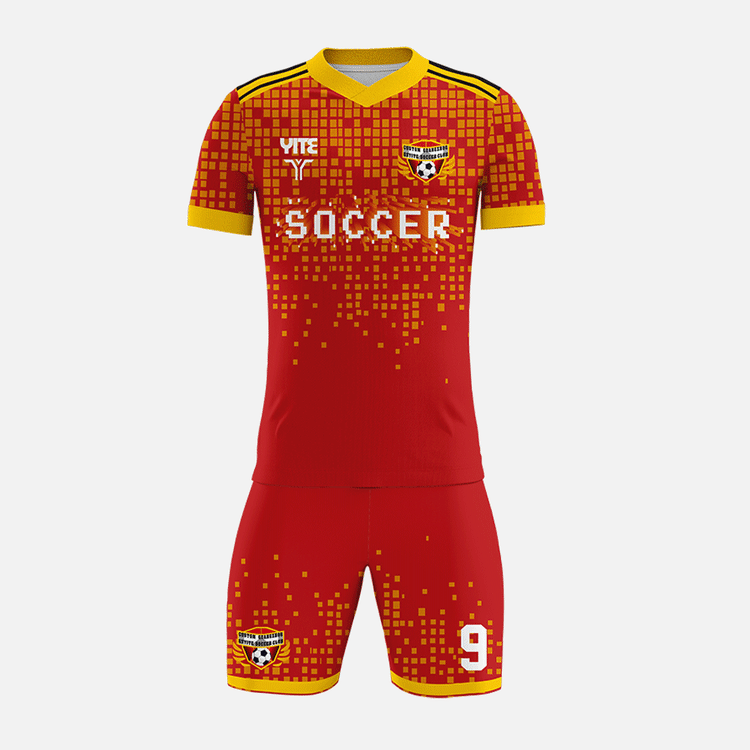YITE | YTZQ077-White And Red Soccer Uniforms
