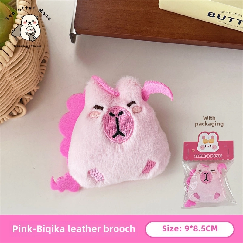 New Creative Plush Capybara Doll Pendant Cute Small Doll Bag Hanging Decoration Student Cartoon Doll Brooch For Women
