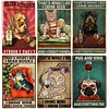 6pcs - Cat- Vintage Metal  Signs(8*12Inch)  - Cat