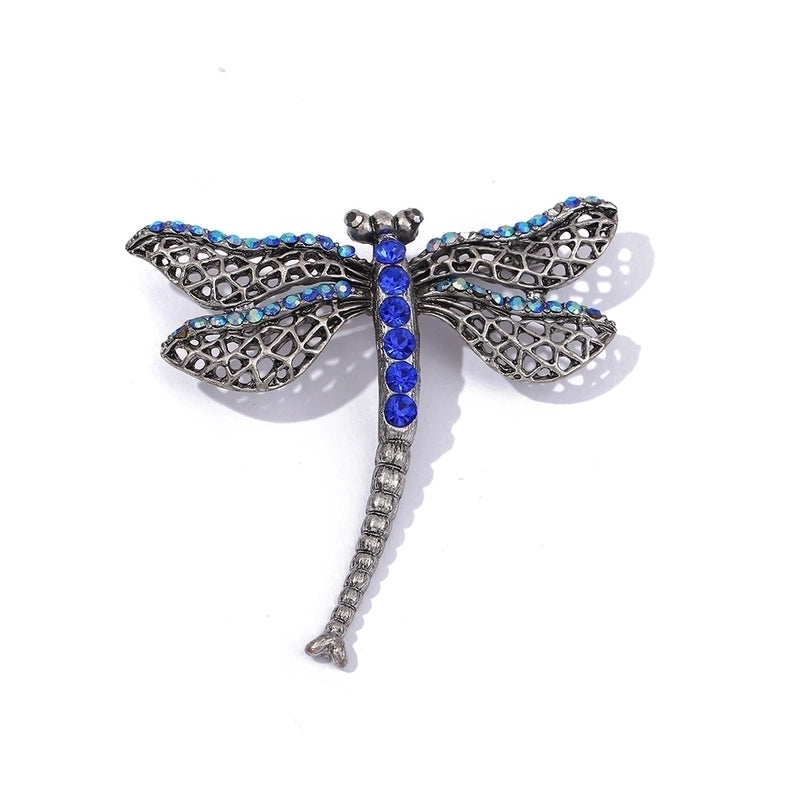 Retro Pin Dragonfly Alloy Enamel Inlay Zircon Women’S Brooches