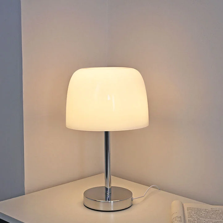 Nordic Vintage Glass Cylinder Dome USB LED Table Lamp socialshop