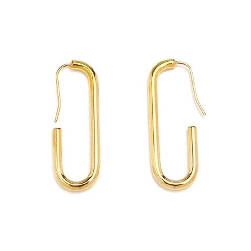 1 Pair Casual Minimalist Oval Plating Copper Drop Earrings