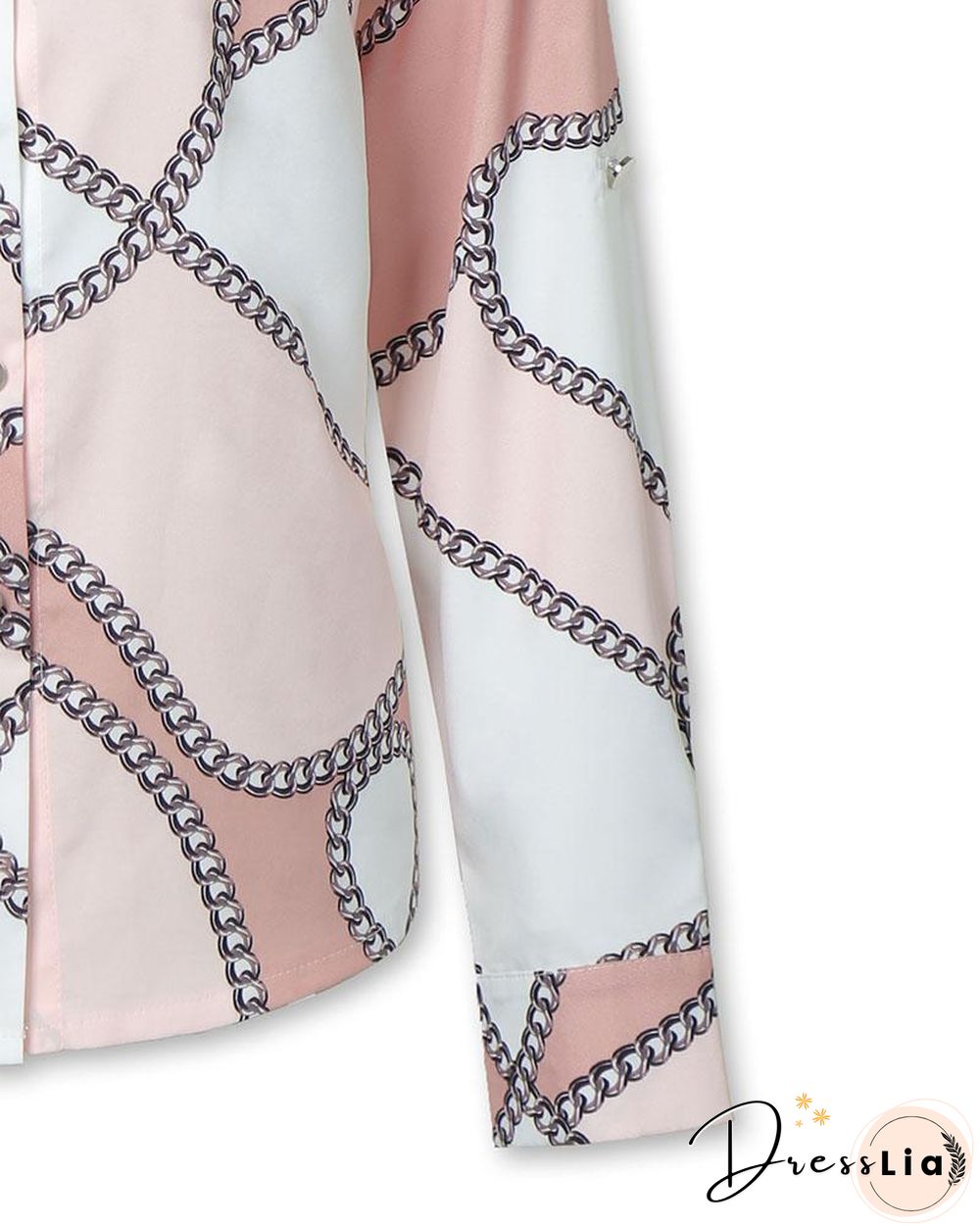 Chain Print Button Through Casual Shirt P10685