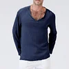 T-shirt de homem de linho de algod&atilde;o