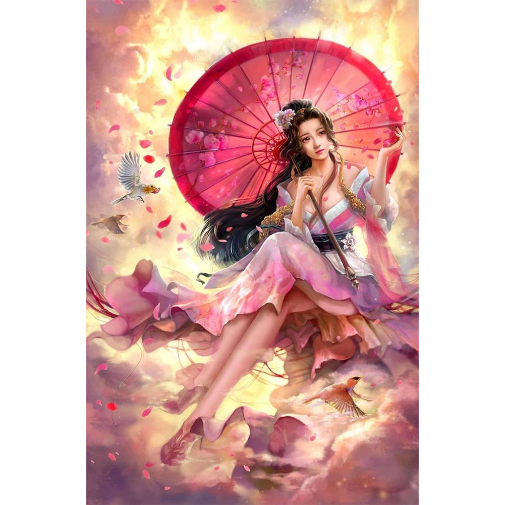 

30*40CM-Ancient Girl-Round Drill Diamond Painting, 501 Original