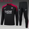 2024/2025 Psg Paris Saint-Germain Half-Pull Training Suit Black Jersey 1:1 Thai Quality
