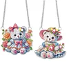 (US Only)2pcs Bear 2D Flat DIY Special Shape Diamond Art Pendant Wall Door Decoration
