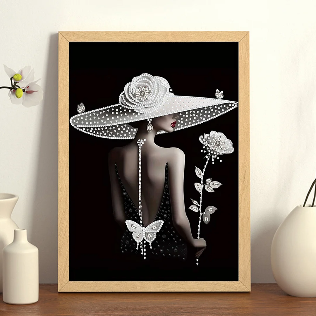 Beauty Special Shaped 5D DIY Partial Drill Diamond Painting Kit Home Art 30x40cm