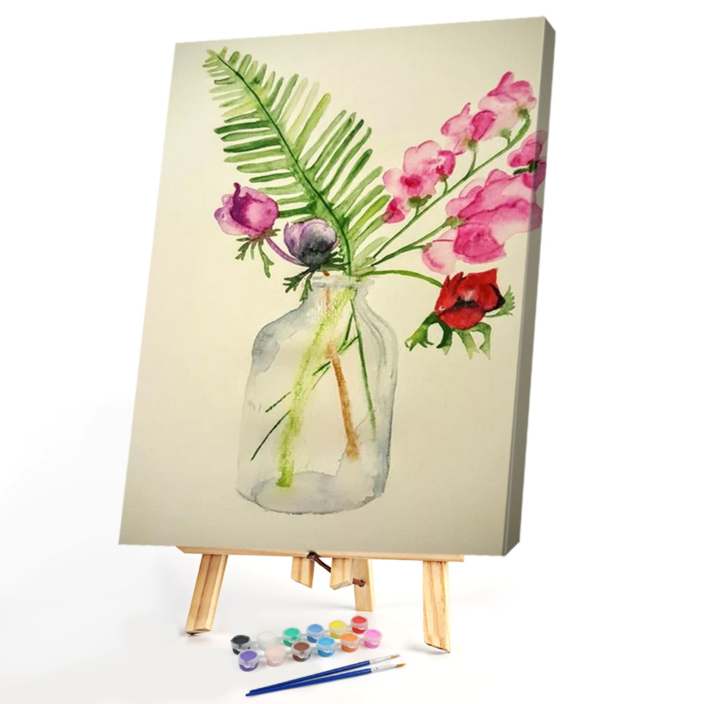 

40*50CM - Paint By Numbers - Flower In A Bottle, 501 Original