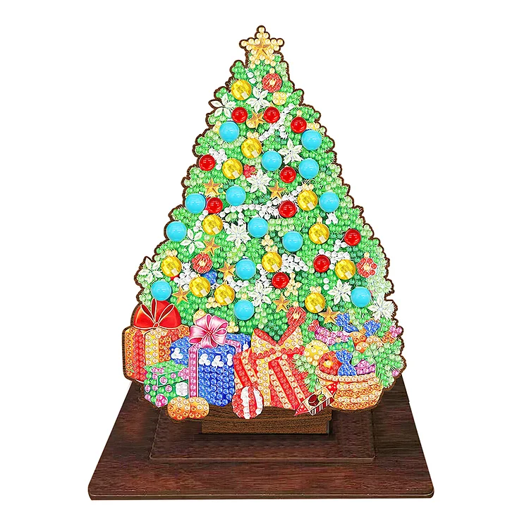 5D DIY Desktop Diamond Art Decor Xmas Tree Table Top Diamond Painting Kits  Santa