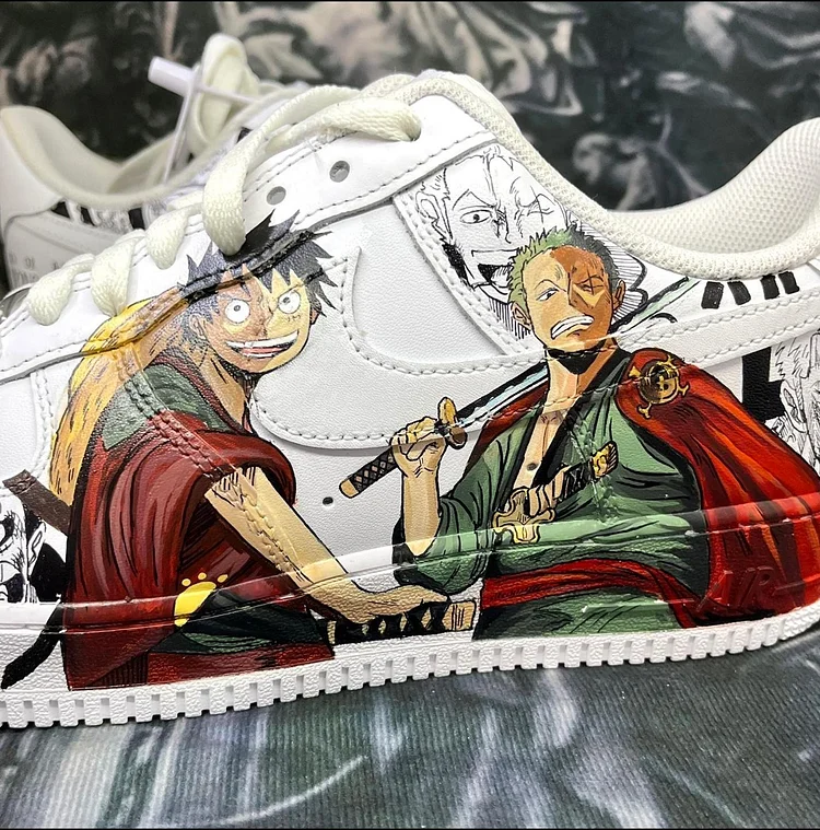 Custom Hand-Painted Sneaker - "Monkey D. Luffy"