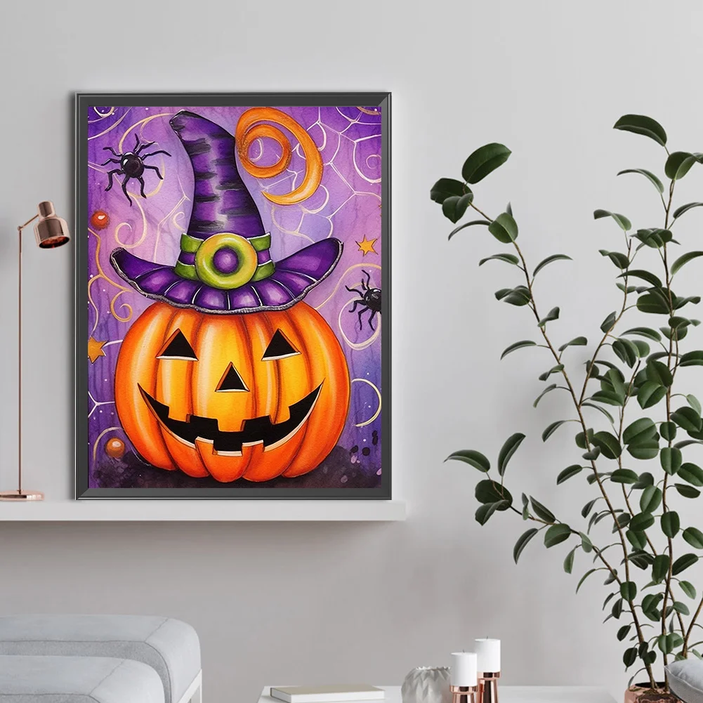 Diamond Painting - Full Round Drill - Halloween Pumpkin(Canvas|30*40cm)