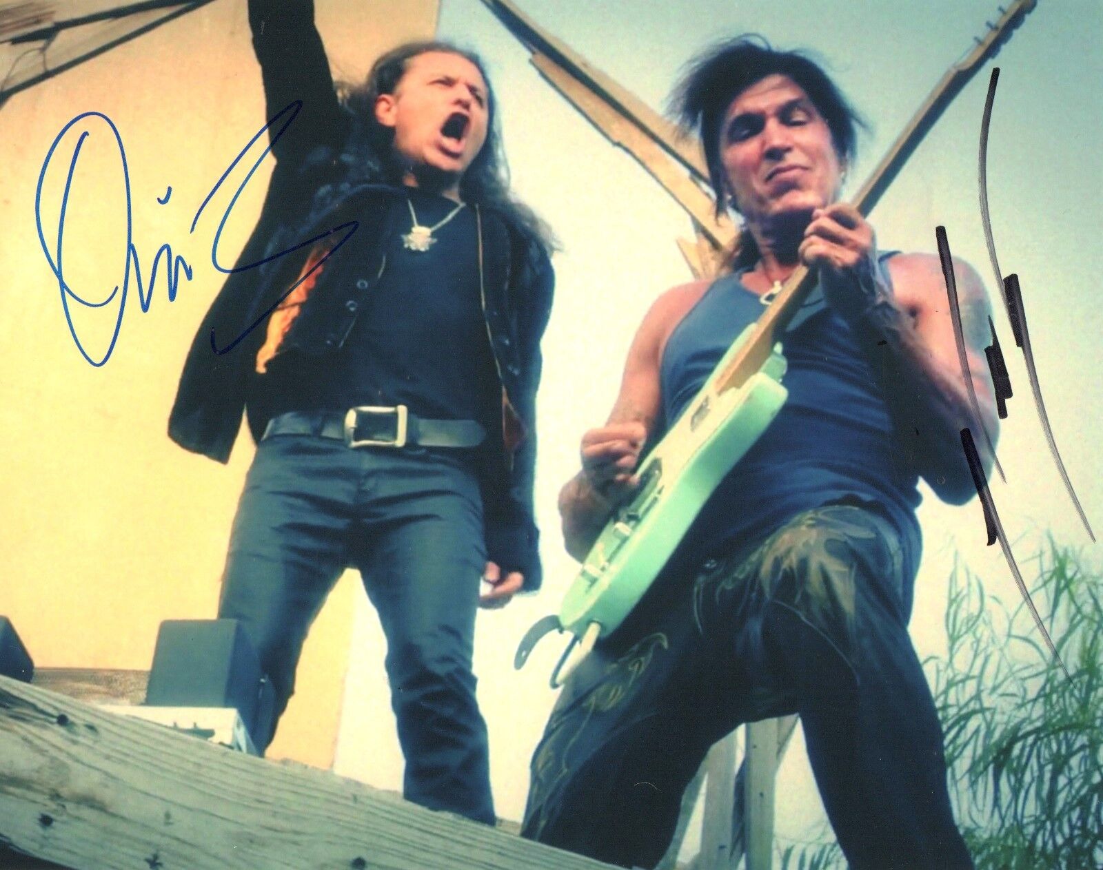 Lynch Mob band REAL hand SIGNED Photo Poster painting COA George Lynch & Oni Logan Dokken