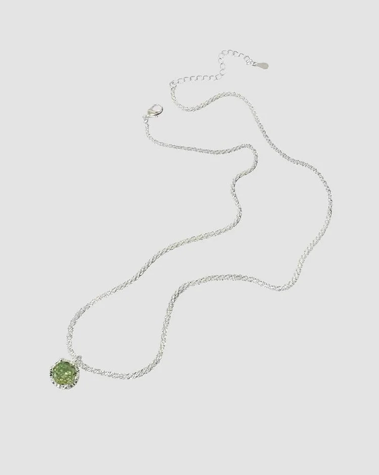 Marble Green Gem Necklace