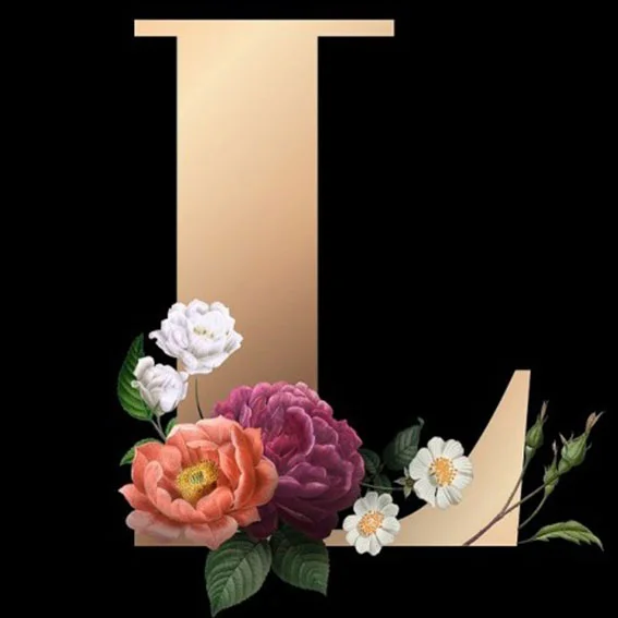 Diamond Painting - Full Round Drill - Flower Alphabet(30*30cm)