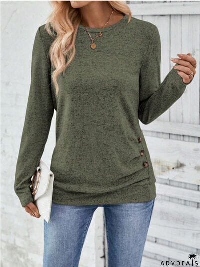 Round Neck Long Sleeve T-Shirt