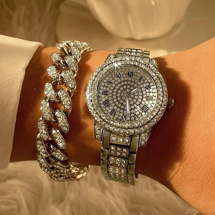 Iced Out Bling Women Watch-VESSFUL