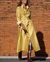 Elegant Long Sleeve Tie Shirt Dress