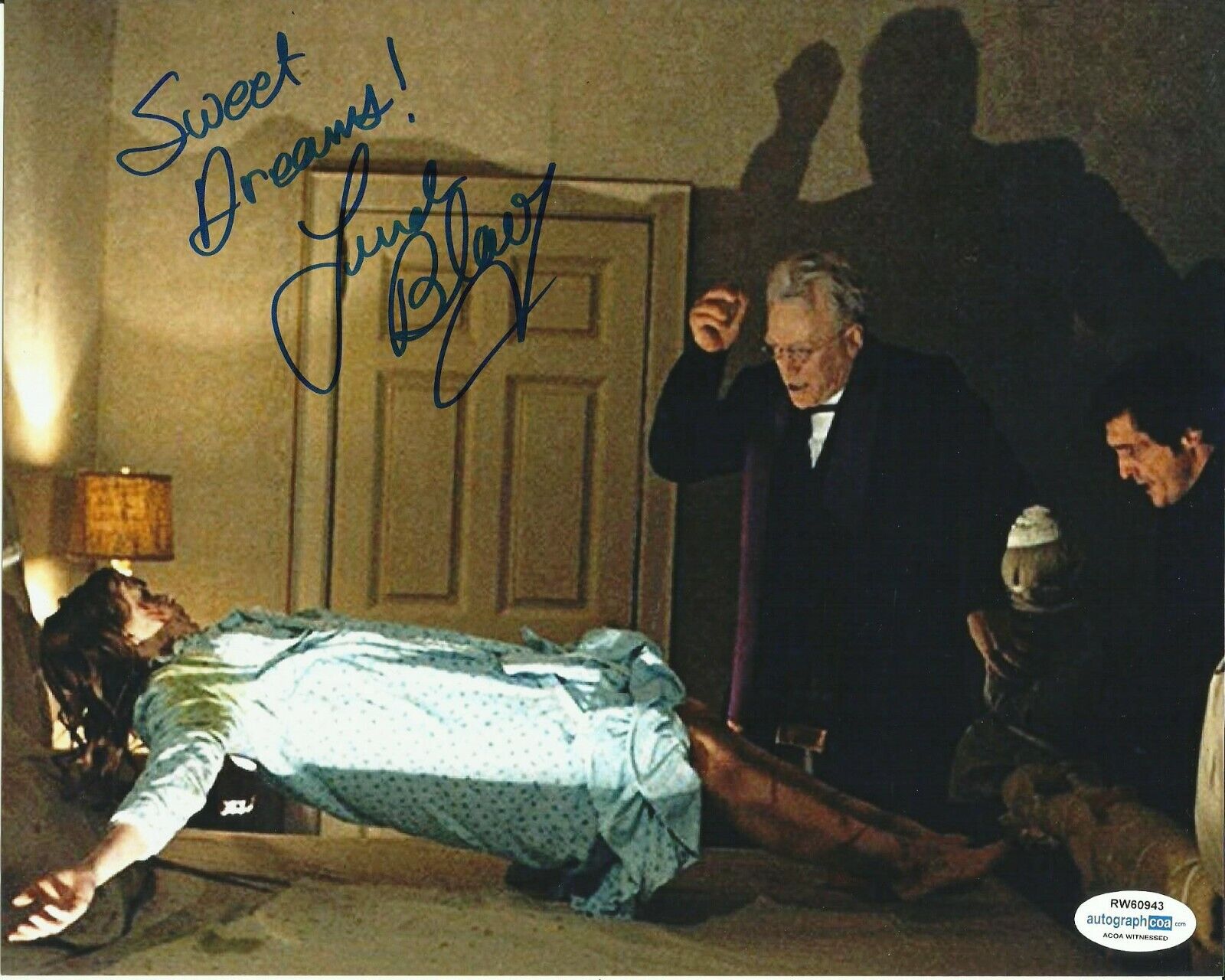 LINDA BLAIR SIGNED THE EXORCIST Photo Poster painting UACC REG 242 FILM AUTOGRAPHS (4)