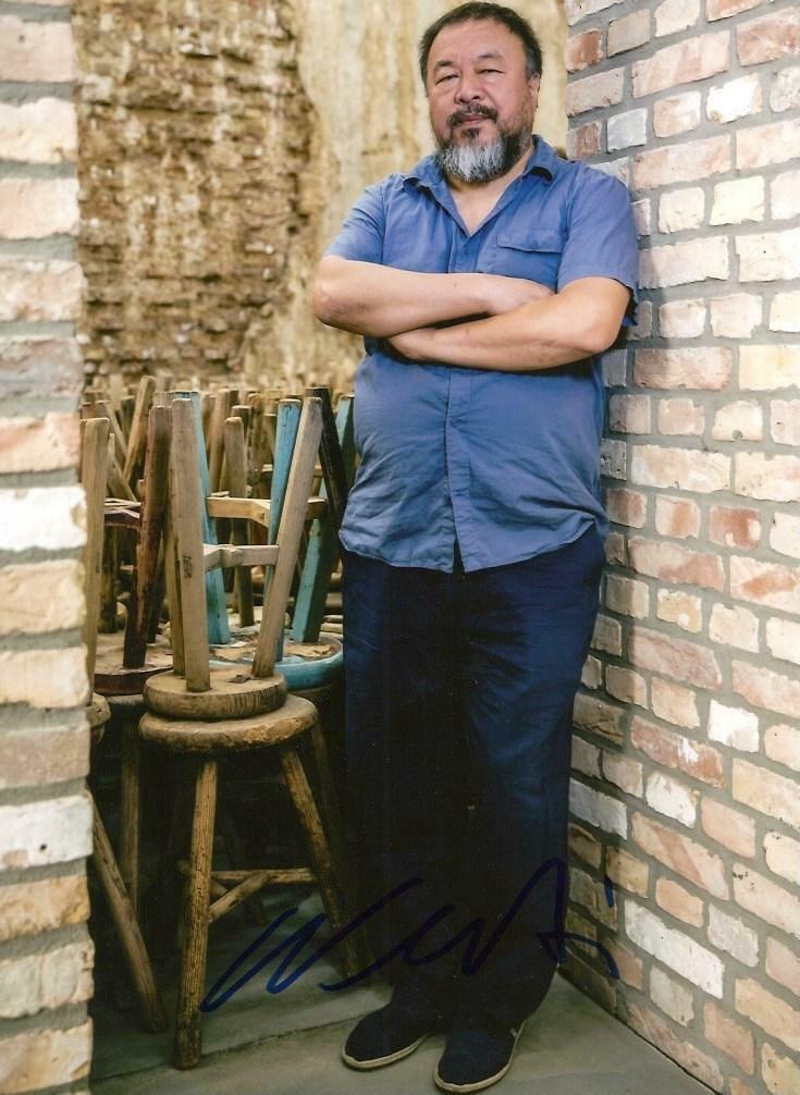 Ai Weiwei CHINESE ARTIST AND ACTIVIST autograph, IP signed Photo Poster painting