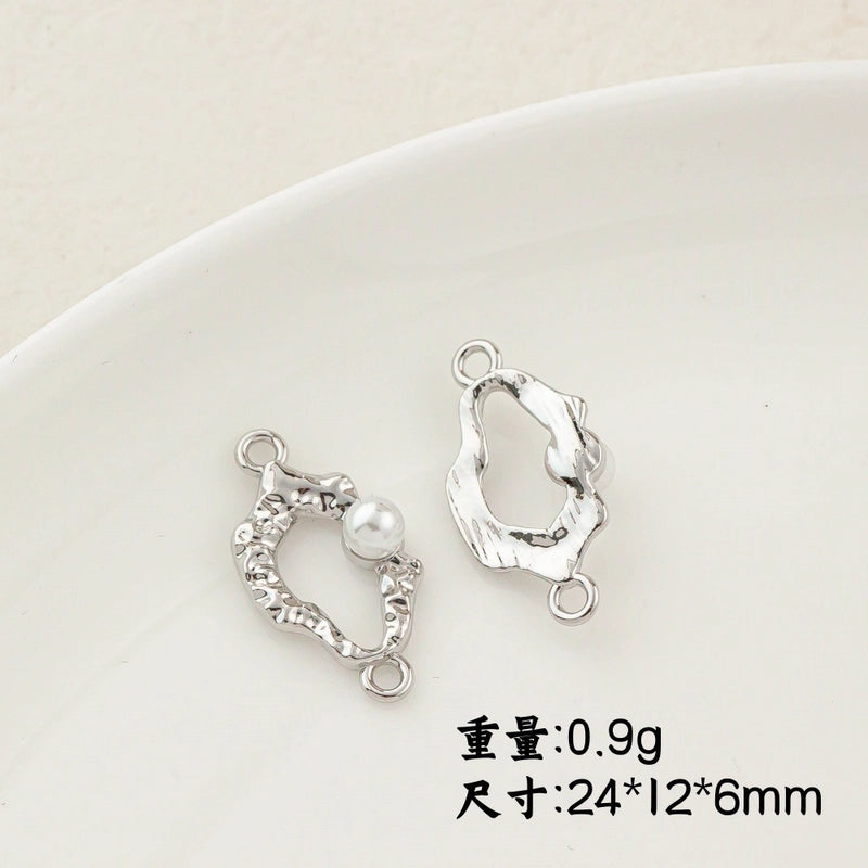 5 PCS/Package 20 * 23mm Alloy Artificial Pearls Rhinestones Flower Butterfly Pendant Jewelry Accessories