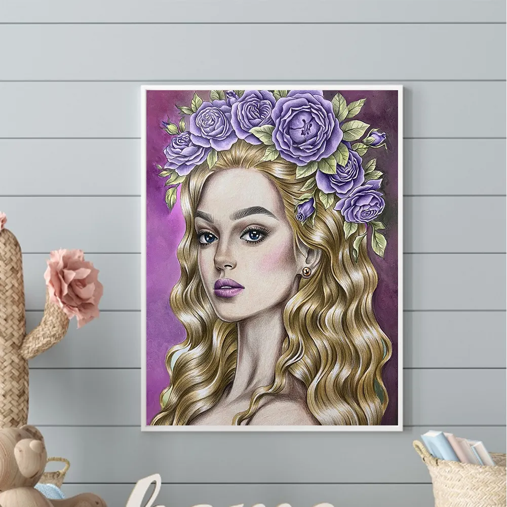 Full Round Diamond Painting 30*40cm - Girl